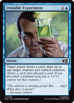 Unstable Experiment card from Commander: Marvel Super Heroes