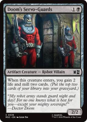Doom's Servo-Guards card from Commander: Marvel Super Heroes