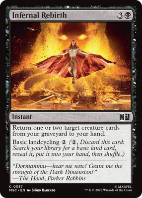Infernal Rebirth card from Commander: Marvel Super Heroes