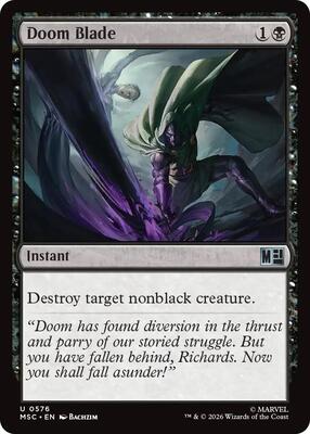 Doom Blade card from Commander: Marvel Super Heroes