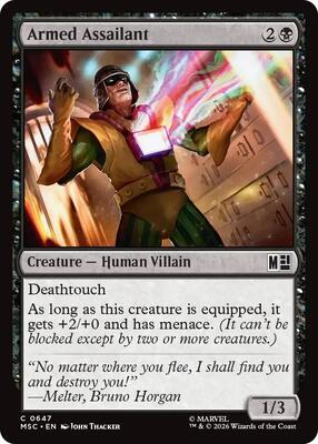 Armed Assailant card from Commander: Marvel Super Heroes