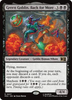 Green Goblin, Back for More card from Commander: Marvel Super Heroes