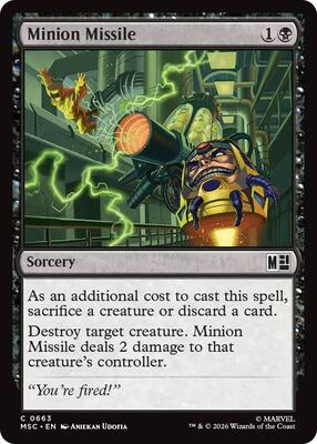 Minion Missile card from Commander: Marvel Super Heroes