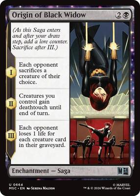 Origin of Black Widow card from Commander: Marvel Super Heroes