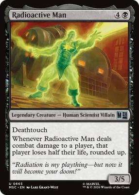 Radioactive Man card from Commander: Marvel Super Heroes