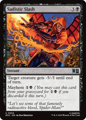 Sadistic Slash card from Commander: Marvel Super Heroes