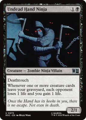 Undead Hand Ninja card from Commander: Marvel Super Heroes