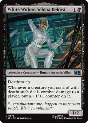 White Widow, Yelena Belova card from Commander: Marvel Super Heroes