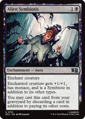 Alien Symbiosis card from Commander: Marvel Super Heroes