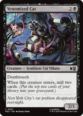 Venomized Cat card from Commander: Marvel Super Heroes