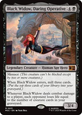 Black Widow, Daring Operative card from Commander: Marvel Super Heroes