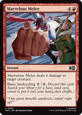 Marvelous Melee card from Commander: Marvel Super Heroes