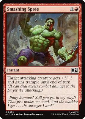 Smashing Spree (0555) card from Commander: Marvel Super Heroes