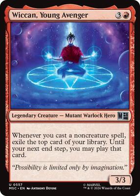 Wiccan, Young Avenger card from Commander: Marvel Super Heroes