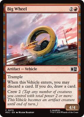 Big Wheel card from Commander: Marvel Super Heroes