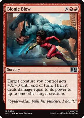Bionic Blow card from Commander: Marvel Super Heroes