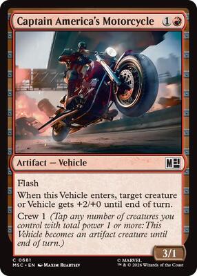 Captain America's Motorcycle card from Commander: Marvel Super Heroes