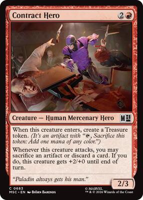 Contract Hero card from Commander: Marvel Super Heroes
