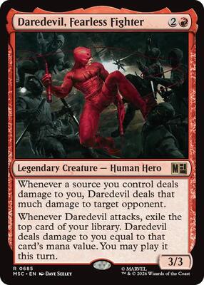 Daredevil, Fearless Fighter card from Commander: Marvel Super Heroes