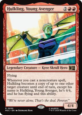 Hulkling, Young Avenger card from Commander: Marvel Super Heroes