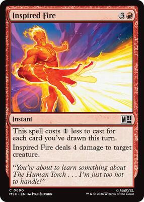 Inspired Fire card from Commander: Marvel Super Heroes