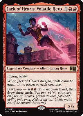 Jack of Hearts, Volatile Hero card from Commander: Marvel Super Heroes
