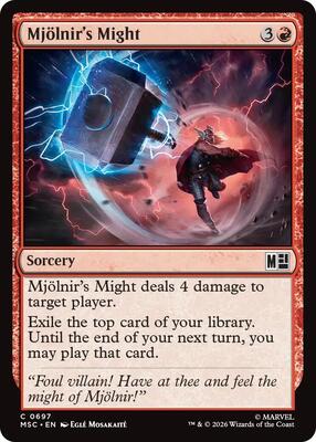 Mjolnir's Might card from Commander: Marvel Super Heroes