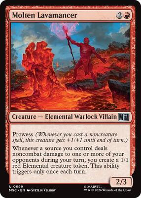 Molten Lavamancer card from Commander: Marvel Super Heroes
