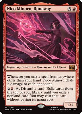 Nico Minoru, Runaway card from Commander: Marvel Super Heroes