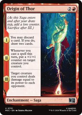 Origin of Thor card from Commander: Marvel Super Heroes