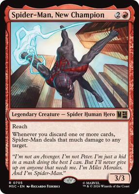 Spider-Man, New Champion card from Commander: Marvel Super Heroes