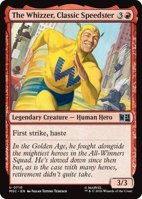The Whizzer, Classic Speedster card from Commander: Marvel Super Heroes