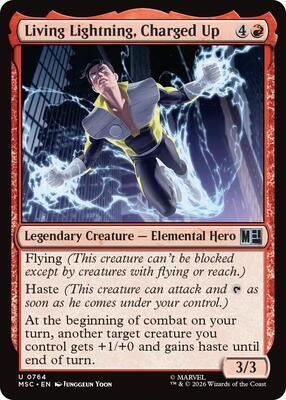 Living Lightning, Charged Up card from Commander: Marvel Super Heroes