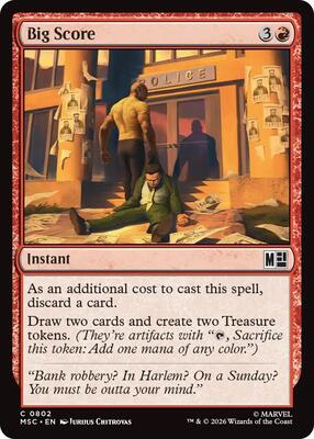 Big Score card from Commander: Marvel Super Heroes