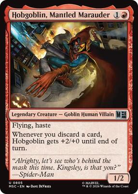 Hobgoblin, Mantled Marauder card from Commander: Marvel Super Heroes