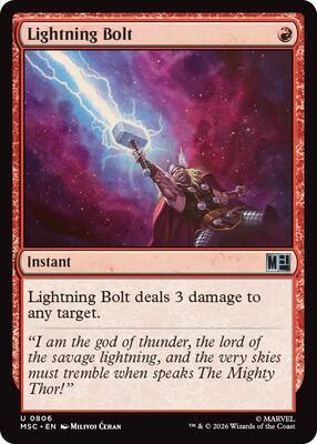 Lightning Bolt card from Commander: Marvel Super Heroes