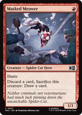 Masked Meower card from Commander: Marvel Super Heroes