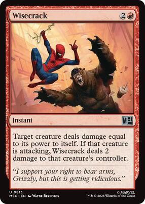 Wisecrack card from Commander: Marvel Super Heroes