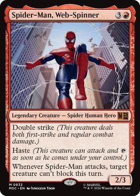 Spider-Man, Web-Spinner card from Commander: Marvel Super Heroes