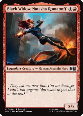 Black Widow, Natasha Romanoff (0846) card from Commander: Marvel Super Heroes