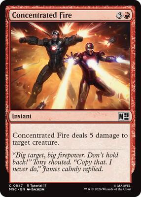 Concentrated Fire (0847) card from Commander: Marvel Super Heroes