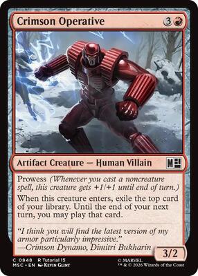 Crimson Operative card from Commander: Marvel Super Heroes