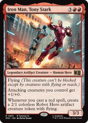 Iron Man, Tony Stark (0851) card from Commander: Marvel Super Heroes