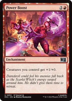 Power Boost (0852) card from Commander: Marvel Super Heroes