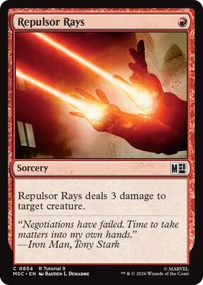 Repulsor Rays (0854) card from Commander: Marvel Super Heroes