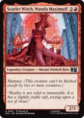 Scarlet Witch, Wanda Maximoff (0855) card from Commander: Marvel Super Heroes