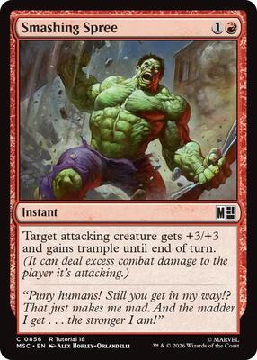 Smashing Spree (0856) card from Commander: Marvel Super Heroes