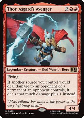 Thor, Asgard's Avenger (Surge Foil) card from Commander: Marvel Super Heroes