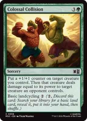 Colossal Collision card from Commander: Marvel Super Heroes