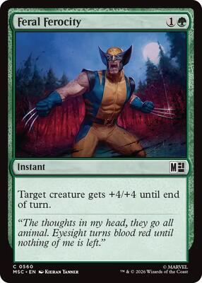 Feral Ferocity card from Commander: Marvel Super Heroes